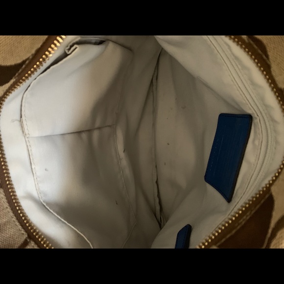 Coach blue brown bag - Picture 4 of 5